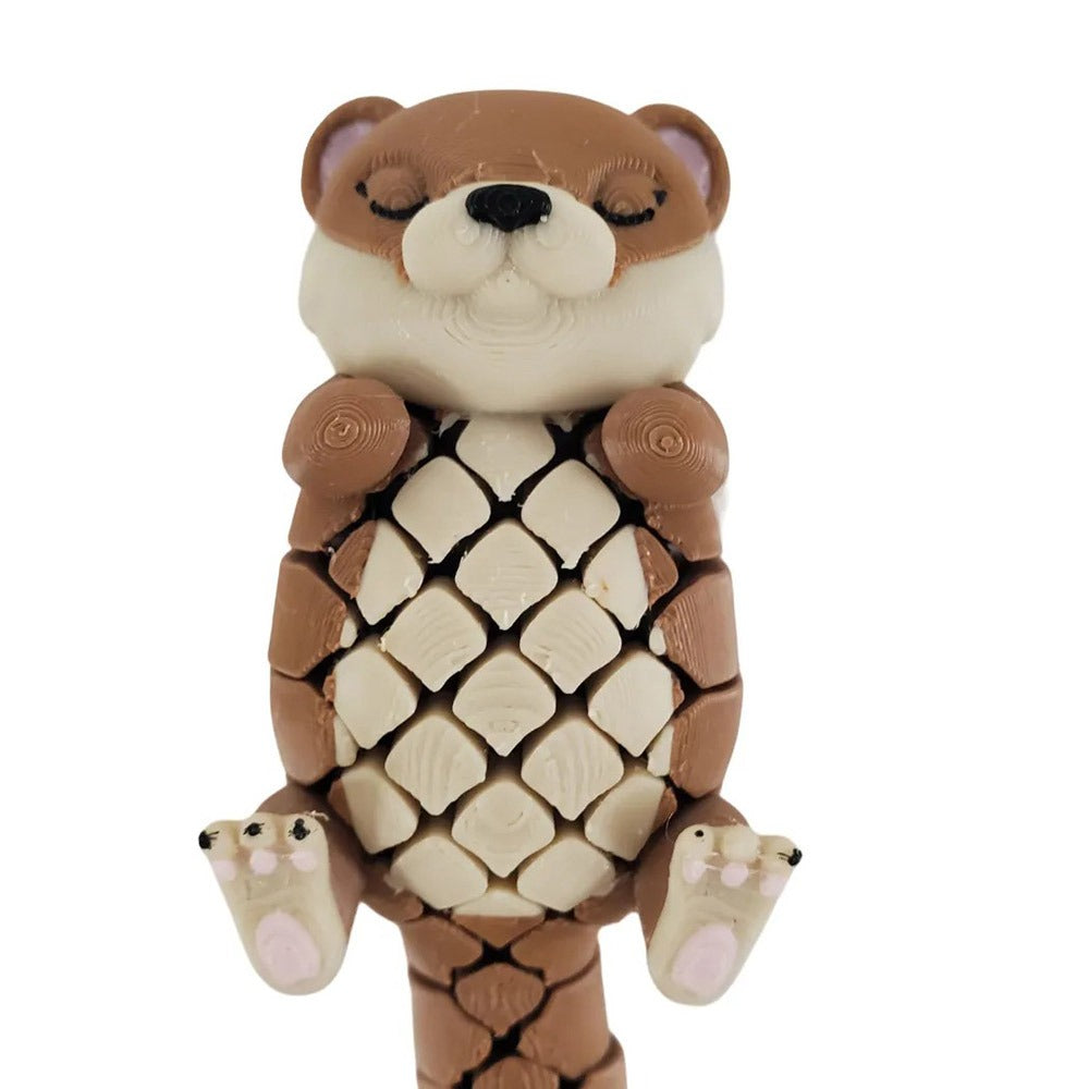 Flexy Fidget 3D Printed Otter Keychain