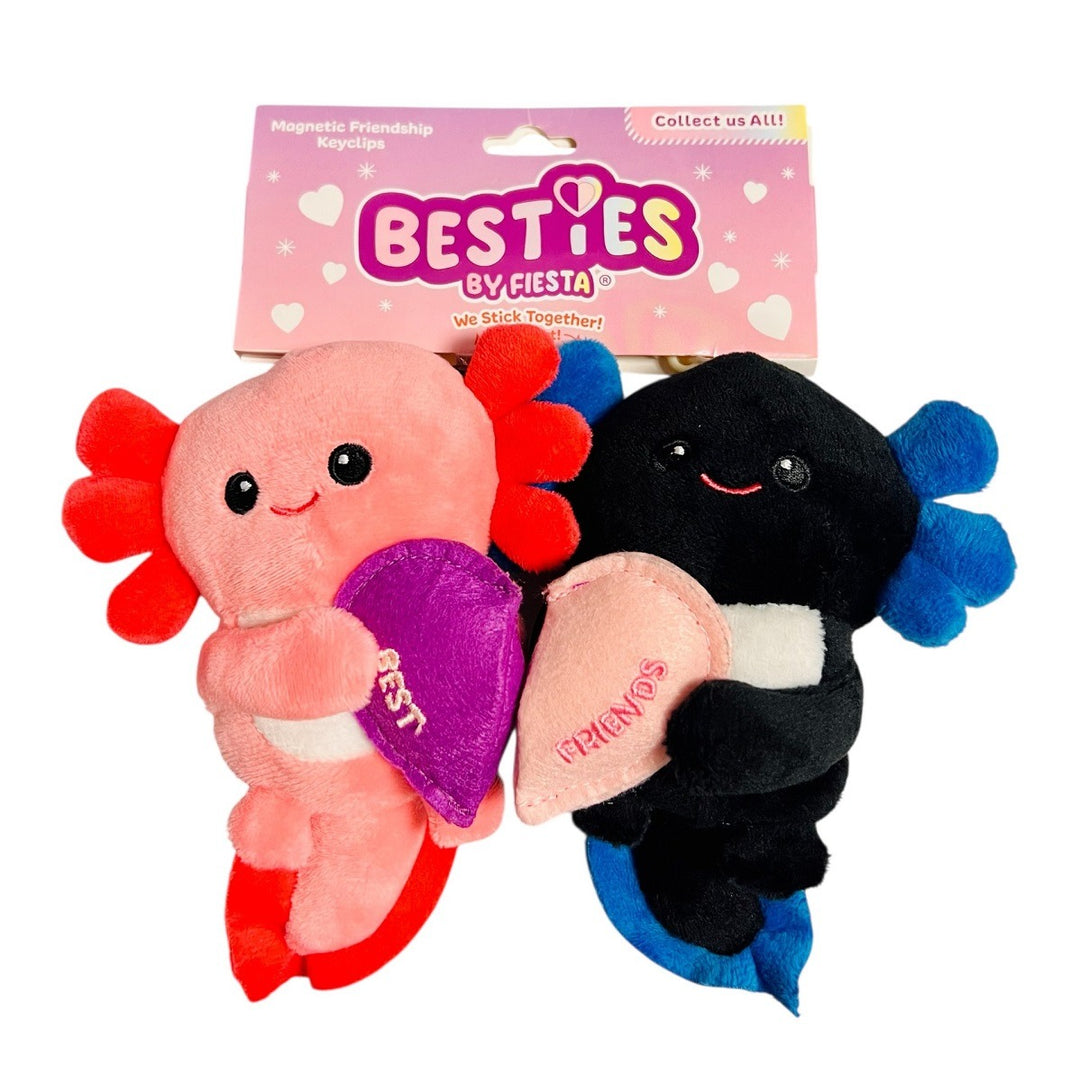 Pair of Axolotl Magnetic Friendship Keyclips 