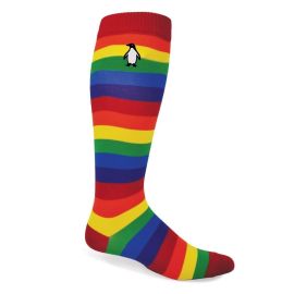 Pride Penguin Embroidered Knee-High Socks